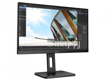 Монитор AOC 23.8" Pro Q24P2Q черный IPS LED 16:9 HDMI M/M матовая HAS Pivot 250cd 178гр/178гр 2560x1440 D-Sub DisplayPort FHD USB 5.14кг