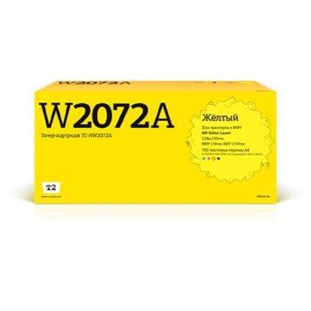 Картридж T2 W2072A TC-HW2072A для HP Color Laser 150a/150nw/MFP 178nw/MFP 179fnw (700 стр.) желтый, с чипом