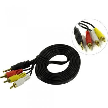 Кабель Exegate <EX-CCA-4P2R-2.0> Jack3.5-M --> 3RCA-M 2м <EX284945RUS>