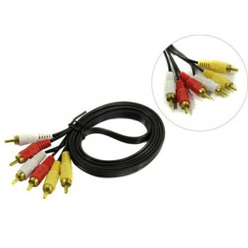 Кабель Exegate <EX-CCV-539-1.5> 3RCA-M --> 3RCA-M 1.5м <EX284947RUS>