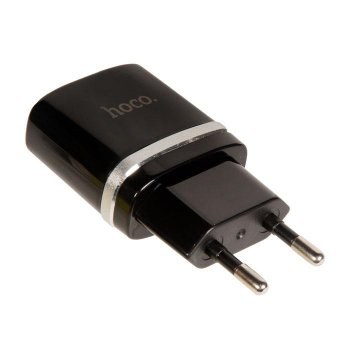 Зарядка USB-устройств HOCO C12 Smart 2xUSB-A, 5V, 2.4A, черный 6957531063094