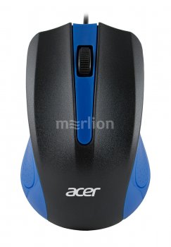 Мышь Acer OMW011 черный/синий оптическая (1200dpi) USB (3but)