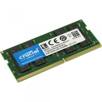 Оперативная память для ноутбуков Crucial <CT8G4SFRA32A> DDR4 SODIMM 8Gb <PC4-25600> CL22 (for NoteBook)