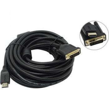 Кабель VCOM <CG484GD-10m> HDMI to DVI-D (19M -25M) 10м 2 фильтра