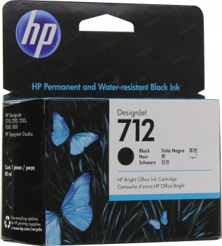Картридж HP 712 для DJ T230/630, 80мл (О) чёрный 3ED71A