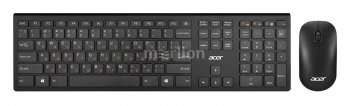 Комплект клавиатура + мышь Acer OKR030 клав:черный мышь:черный USB беспроводная slim (ZL.KBDEE.005)