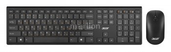 Комплект клавиатура + мышь Acer OKR030 клав:черный мышь:черный USB беспроводная slim (ZL.KBDEE.005)