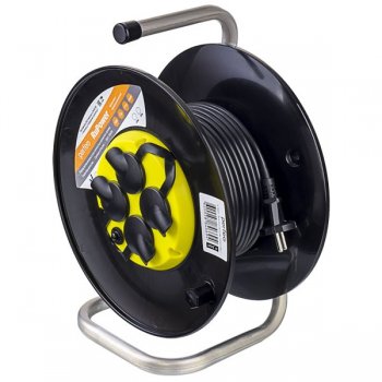 Сетевой удлинитель Perfeo удлинитель на катушке без заземления "RU POWER",PF_B4674 (30м 4гн с т/з 10А ПВС 2х1 IP44 (РБК16))