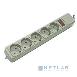Сетевой фильтр PowerCube -удлинитель, 5.0м, 5 евророзеток (SPG-B-15), серый