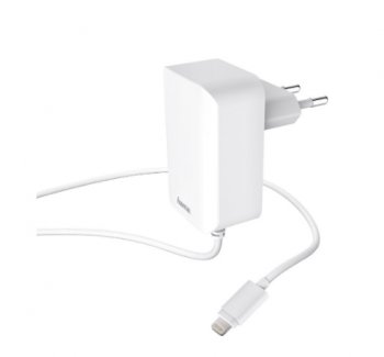 Адаптер питания Hama H-178342 2.4A для Apple белый (00178342)