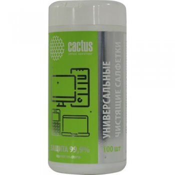 Салфетки влажные Cactus CS-ASC100 антибактериальные (100лист.) спиртовые