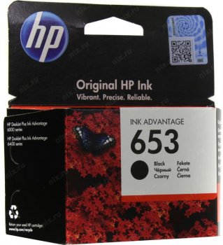 Картридж HP 653 3YM75AE черный (360стр.) (6мл) для DeskJet Plus Ink Advantage 6075/6475