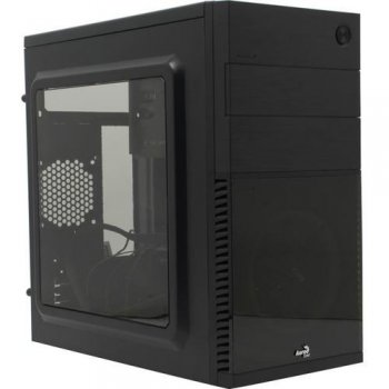 Корпус Minitower Aerocool <CS-105 Blue> MicroATX без БП, с окном