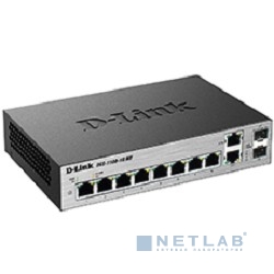Коммутатор D-Link DGS-1100-10/ME/A2A настраиваемый 2 уровня с 8 портами 10/100/1000Base-T и 2 комбо-портами 100/1000Base-T/SFP