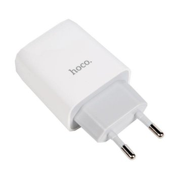Зарядка USB-устройств HOCO C72A Glorious 1xUSB-A, 5V, 2.1A, белый 6931474712899
