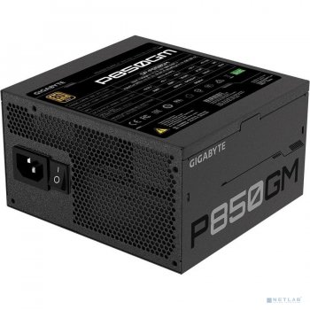 Блок питания Gigabyte ATX 850W GP-P850GM 80+ gold 24+2x(4+4) pin APFC 120mm fan 8xSATA Cab Manag RTL