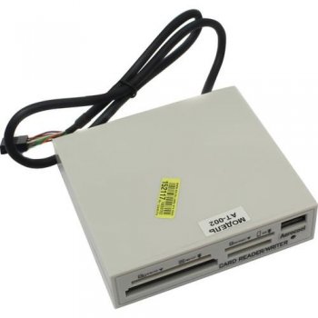 Картридер Aerocool <AT-002>3.5" Internal USB CF/MD/MMC/SDHC/xD/MS Card Reader/Writer+1xUSB