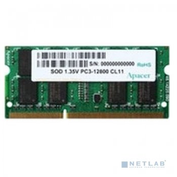 Оперативная память для ноутбуков Apacer DDR3 SODIMM 4GB DV.04G2K.KAM PC3-12800, 1600MHz, 1.35V