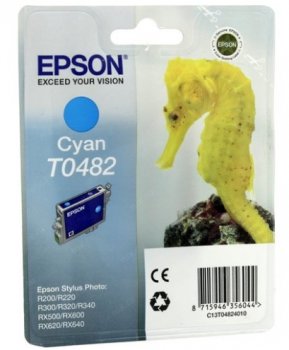 *Картридж Epson T048240 Cyan для EPS ST Photo R200/R300/RX500/RX600 (просрочен) (б/у)