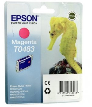 *Картридж Epson T048340 Magenta для EPS ST Photo R200/R300/RX500/RX600 (просрочен) (б/у)