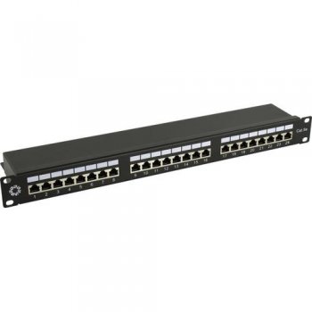 Patch Panel 19" 1U FTP 24 port кат.5e  5bites <PPF55-05>разъём KRONE  экранированная