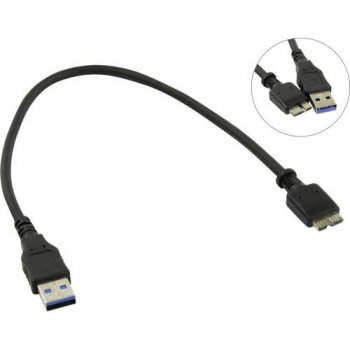Кабель KS-is <KS-465-0.3> USB 3.0 AM-->micro-B 0.3м