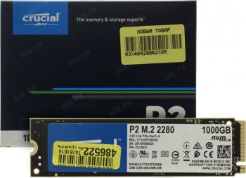 Твердотельный накопитель (SSD) Crucial PCI-E x4 1Tb CT1000P2SSD8 P2 M.2 2280