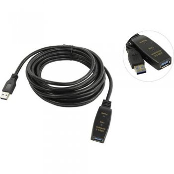 Кабель Aopen <ACU827A-5м> активный USB 3.0-repeater A-->A 5м