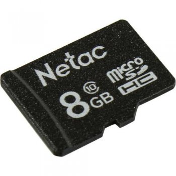 Карта памяти Netac <NT02P500STN-008G-S> microSDHC Memory Card 8Gb UHS-I U1 Class 10