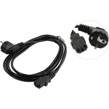 Кабель питания Wize <CAC10-EU-C13-3M> 220V 3м Европейский стандарт Г-образный