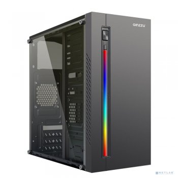 Корпус Ginzzu D370 RGB Window w/o PSU