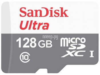 Карта памяти microSDXC 128Gb Class10 Sandisk SDSQUNR-128G-GN6MN Ultra w/o adapter