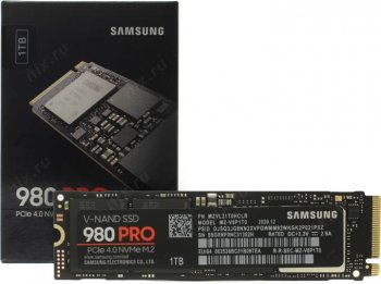 Твердотельный накопитель (SSD) 1 Tb M.2 2280 M Samsung 980 PRO Series <MZ-V8P1T0BW> V-NAND 3bit-MLC (RTL)