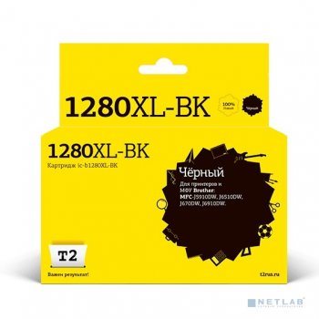 Картридж T2 LC-1280XBK (IC-B1280XL-BK) для Brother MFC-J5910DW/J6510DW/J6710DW/J6910DW, черный