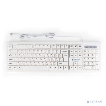 Клавиатура Gembird KB-8354U,USB, бежевый/белый, 104 клавиши, кабель 1,45м