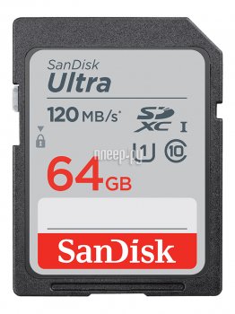 Карта памяти 64Gb - SanDisk Ultra Secure Digital XC UHS-I SDSDUN4-064G-GN6IN (Оригинальная!)