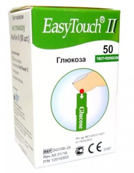 Тест-полоски EasyTouch 50шт на глюкозу