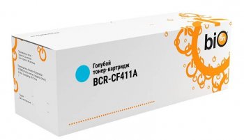 Картридж Bion CF411A для HPColor Laserjet Pro M452dw/452dn/452nw/MFP M477fdn/M477fnw/M477dw (2300 стр.), Голубой, с чипом