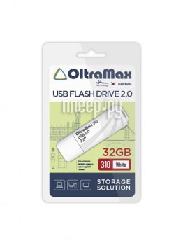 Накопитель USB 32GB - OltraMax 310 2.0 OM-32GB-310-White