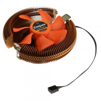 Вентилятор ExeGate <EX286152RUS> EE90-PWM.Cu (4пин, 775/1155/AM4-FM2, 11-24дБ, 800-2400об/мин, Al)