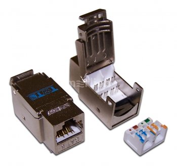 Модуль информационный RJ45 Lanmaster TWT-OK45STP/6-WH RJ45 кат.5E UTP бел. (упак.:1шт)