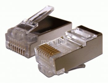 Коннектор Lanmaster (TWT-PL45/S-8P8C-6T) FTP кат.6 RJ45 (упак.:100шт)