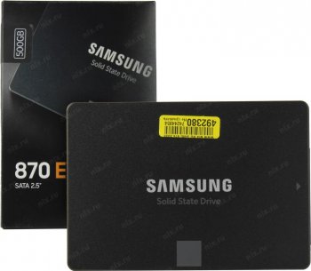 Твердотельный накопитель (SSD) 500 Gb SATA 6Gb/s Samsung 870 EVO <MZ-77E500BW> (RTL) 2.5" V-NAND 3bit-MLC