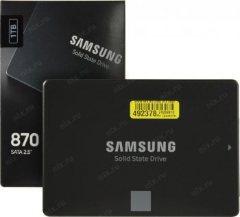 Твердотельный накопитель (SSD) 1 Tb SATA 6Gb/s Samsung 870 EVO <MZ-77E1T0B(W/EU)> (RTL) 2.5" V-NAND 3bit-MLC