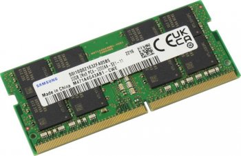 Оперативная память для ноутбуков 32Gb 3200MHz Samsung M471A4G43AB1-CWE OEM PC4-25600 CL22 SO-DIMM 260-pin 1.2В original dual rank OEM