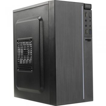 Корпус Minitower EX287884RUS ExeGate mEVO-9302-RGB-500W-12 (mATX, БП 500NPX с вент. 12см, 2*USB+1*USB3.0, HD аудио, черный с RGB подсветкой)