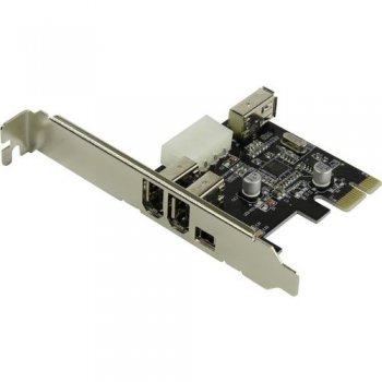 Контроллер Espada <PCIe1394a (ver.2)> (OEM) PCI-Ex1, IEEE 1394, 3 port-ext, 1 port-int