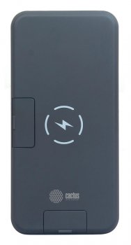 Портативный аккумулятор Cactus CS-PBFSQT-10000 10000mAh 3A беспров.зар. черный