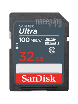 Карта памяти 32Gb - SanDisk Ultra SDHC Class 10 UHS-I SDSDUNR-032G-GN3IN (Оригинальная!)