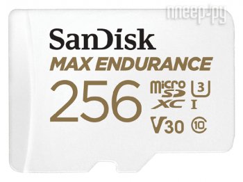 Карта памяти 256Gb - SanDisk Max Endurance MicroSDXC Class 10 UHS-I U3 V30 SDSQQVR-256G-GN6IA (Оригинальная!)